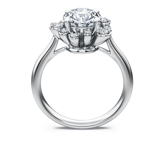 Galaxy ring, Lab-grown diamonds 2 ct tw, Round shape, 18K white gold - Swarovski, 5688865