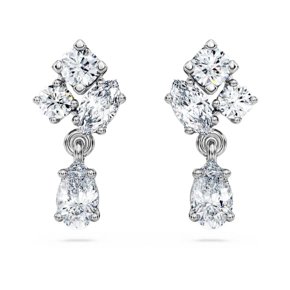 Galaxy Drop-Ohrhänger, Im Labor gezüchtete Diamanten 0,75 ct tw, Verschiedene Formen, 18K Weißgold - Swarovski, 5688874