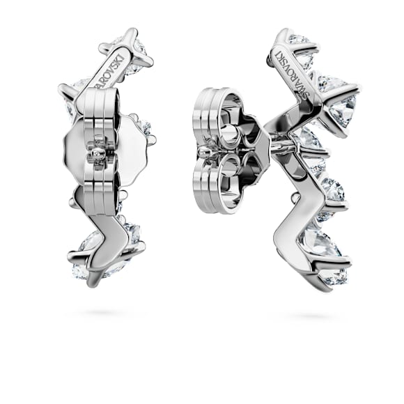 Galaxy kelepçe küpe, Laboratuvarda üretilmiş elmaslar 1,25 karat toplam ağırlık, Karışık şekiller, 18k beyaz altın - Swarovski, 5688875