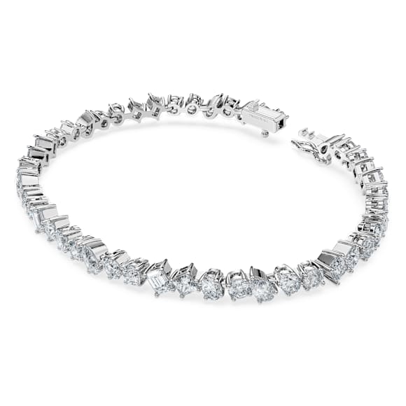 Braccialetto Galaxy Tennis, Diamanti creati in laboratorio 5,2 ct tw, Forme miste, Oro bianco 18 K - Swarovski, 5688881