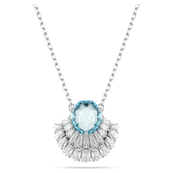 Pendente Idyllia, Conchiglia, Blu, Placcato rodio - Swarovski, 5689195