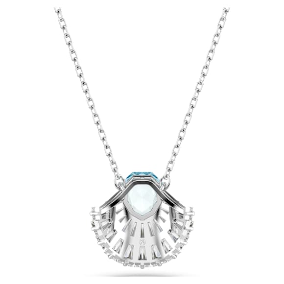 Idyllia ペンダント, 貝, ブルー, ロジウム・プレーティング | Swarovski