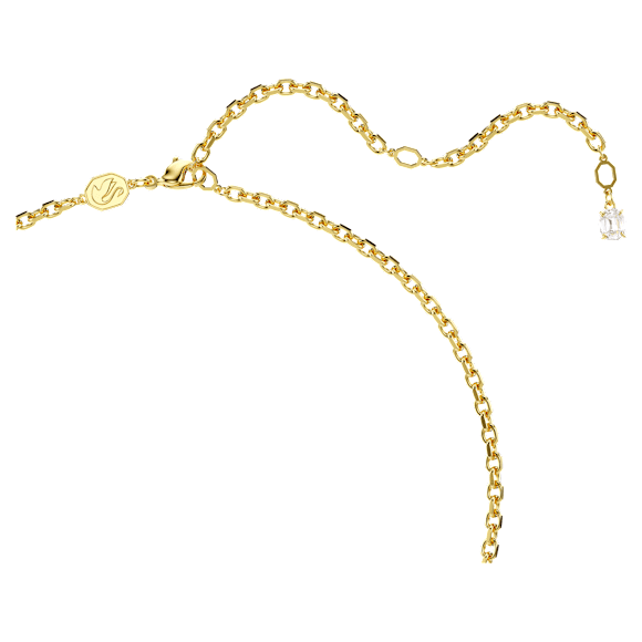 Obesek Idyllia, Kristalni biser, Mešani rezi, Školjka, Bel, PVD zlatega odtenka - Swarovski, 5689197