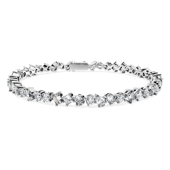 Galaxy Tennis Armband, Im Labor gezüchtete Diamanten 4,9 ct tw, Verschiedene Formen, 18K Weißgold - Swarovski, 5689269