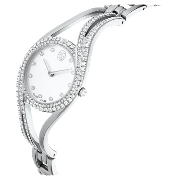 Hyperbola karpereces óra, Svájci gyártmány, Ezüstszínű, Rozsdamentes acél - Swarovski, 5689432