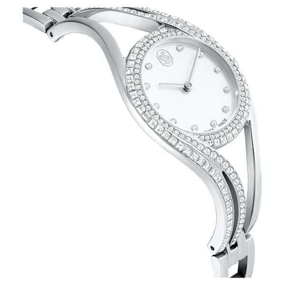 Hyperbola karpereces óra, Svájci gyártmány, Ezüstszínű, Rozsdamentes acél - Swarovski, 5689432