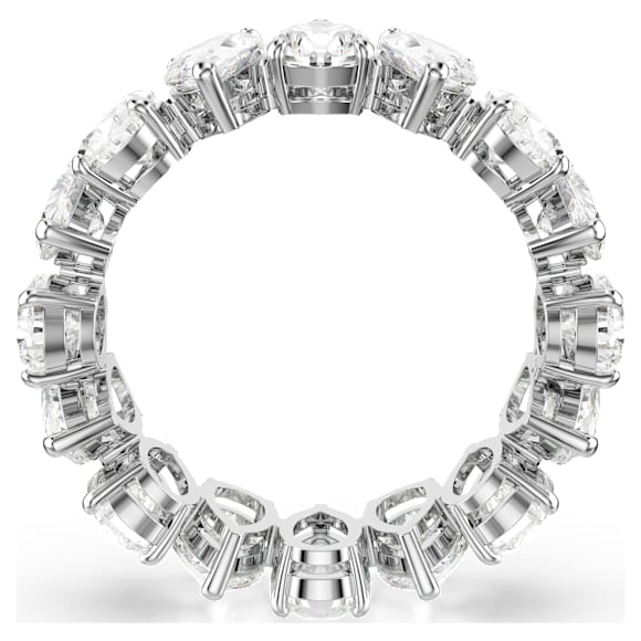 Matrix Vittore ring, Pear cut, White, Silver-tone finish - Swarovski, 5689472