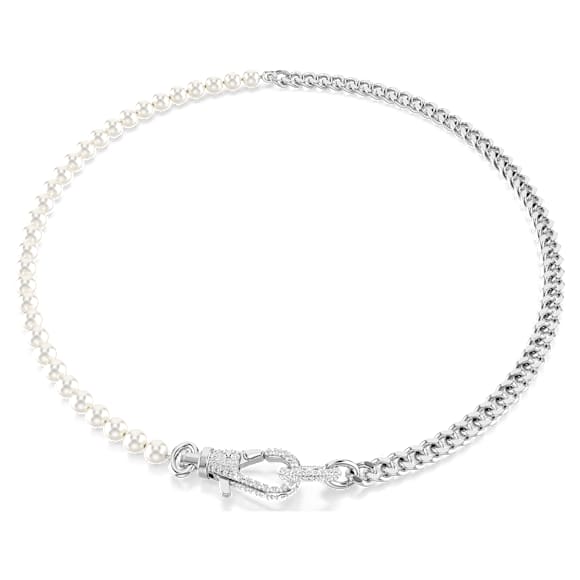 Collier Dextera, Pavé, Perle de cristal, Blanc, Métal rhodié - Swarovski, 5689634