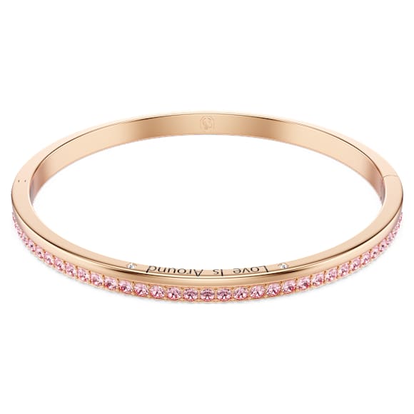 Connexus 手鐲, 圓形切割, `Love is around`, 粉紅色, 鍍玫瑰金色調 - Swarovski, 5690021
