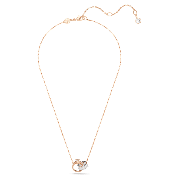 Connexus pendant, Mixed cuts, Heart, White, Mixed metal finish - Swarovski, 5690036