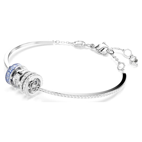 Connexus ブレスレット, ミックスカット, `Love is around`, ブルー, ロジウム・プレーティング - Swarovski, 5690039