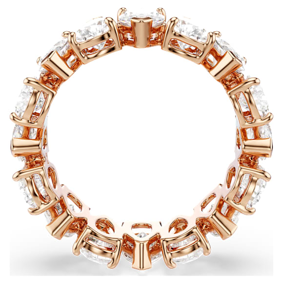 Anello Matrix Vittore, Taglio Pear, Bianco, Finitura oro rosa 18K - Swarovski, 5690091