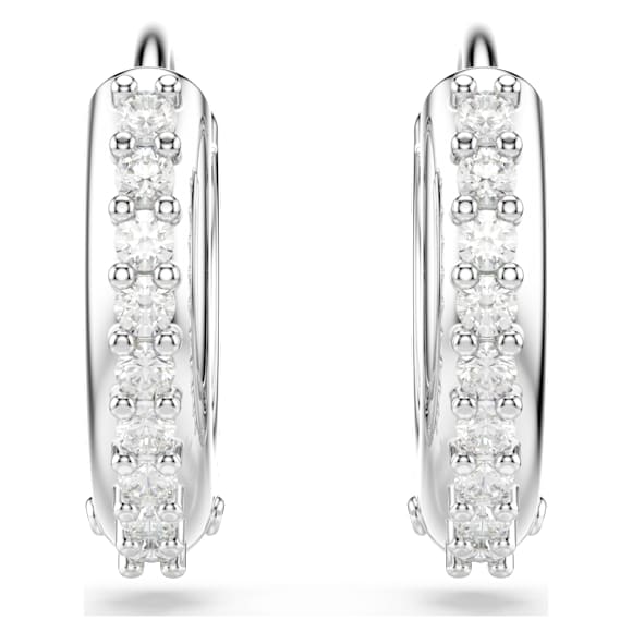 Matrix Kreolen, Rundschliff, Weiß, Rhodiniert - Swarovski, 5690670