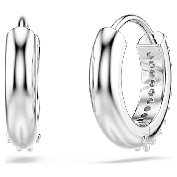 Matrix Kreolen, Rundschliff, Weiß, Rhodiniert - Swarovski, 5690670