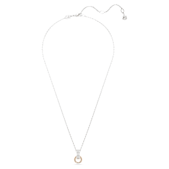 จี้สร้อยคอ Connexus, ผสมผสานเหลี่ยมเจียระไนหลายหลายรูปแบบ, `Love is around`, ขาว, เคลือบโลหะหลากชนิด - Swarovski, 5691179