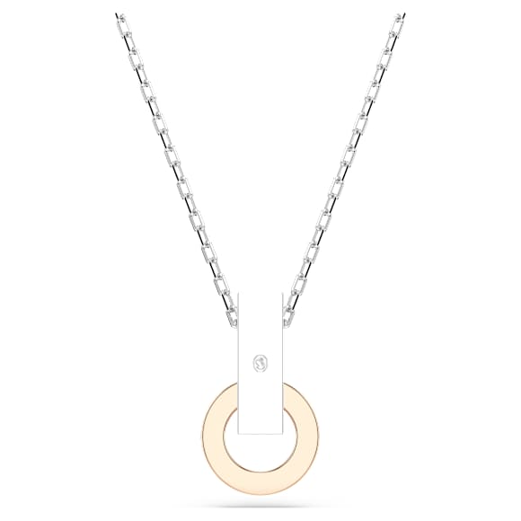 จี้สร้อยคอ Connexus, ผสมผสานเหลี่ยมเจียระไนหลายหลายรูปแบบ, `Love is around`, ขาว, เคลือบโลหะหลากชนิด - Swarovski, 5691179