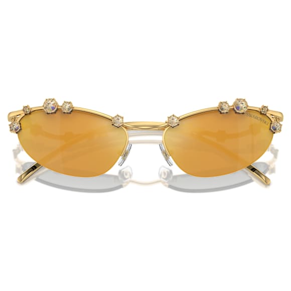 แว่นกันแดด, ทรงตาแมว, SKU001, โทนสีทอง - Swarovski, 5691642