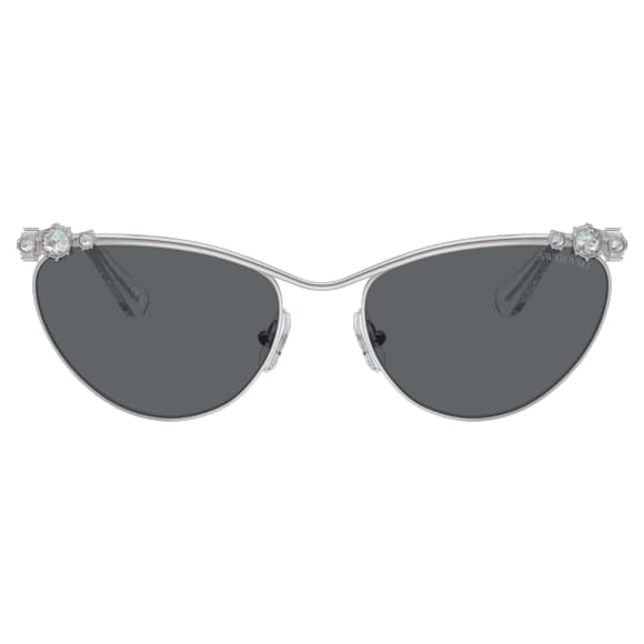 Sunglasses, Oval shape, SK7017, Silver tone - Swarovski, 5691646