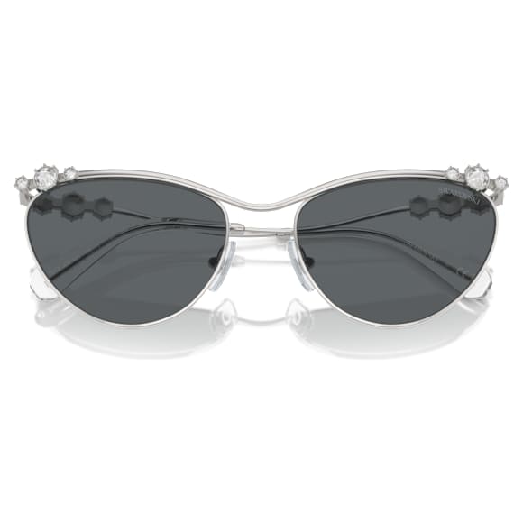 Sunglasses, Oval shape, SK7017, Silver tone - Swarovski, 5691646