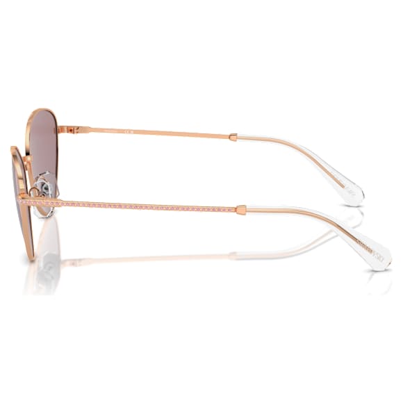 Sunglasses, Cat-eye shape, SK7014, Purple - Swarovski, 5691656