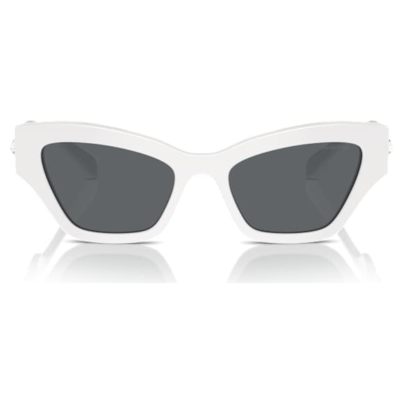 แว่นกันแดด, ทรงตาแมว, ขาว - Swarovski, 5691696