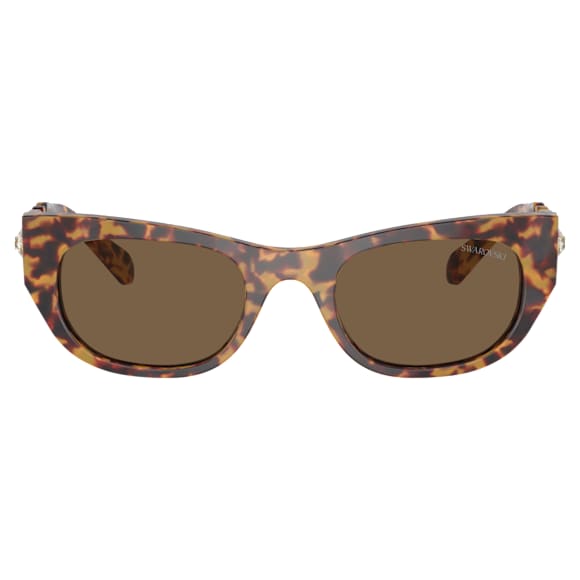 Sunglasses, Oval shape, SK6022, Brown - Swarovski, 5691701