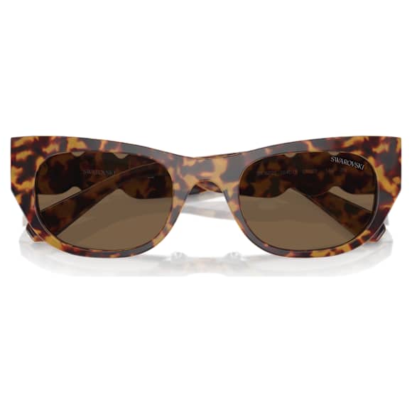 Sunglasses, Oval shape, SK6022, Brown - Swarovski, 5691701