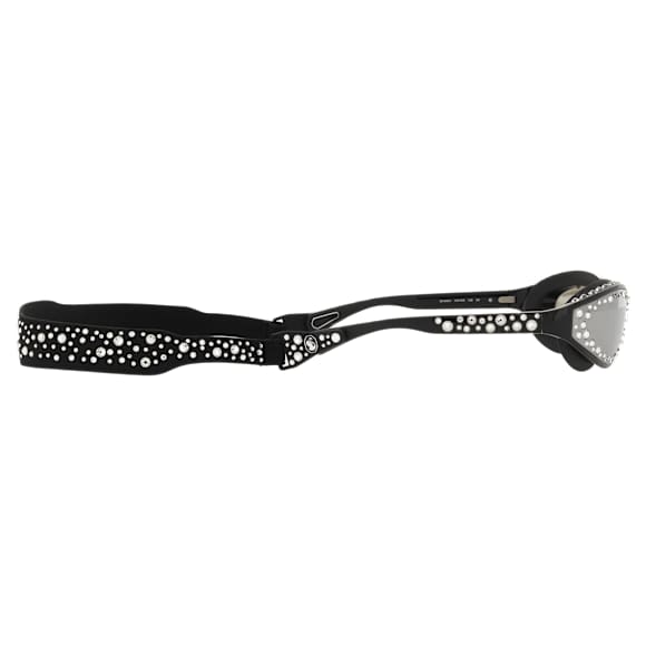 Sunglasses with strap, Swimming shape, Black - Swarovski, 5691733