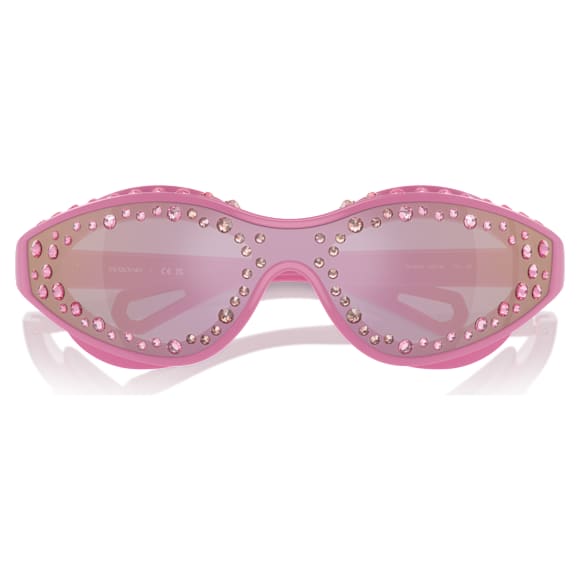 Sunglasses, Swimming shape, Pink - Swarovski, 5691734