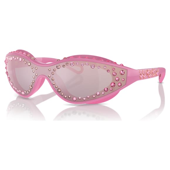 Lunettes de soleil, Forme de lunettes de natation, Roses - Swarovski, 5691734