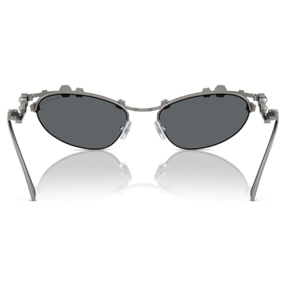 แว่นกันแดด, ทรงตาแมว, SKU001, โทนสีเงิน - Swarovski, 5691743