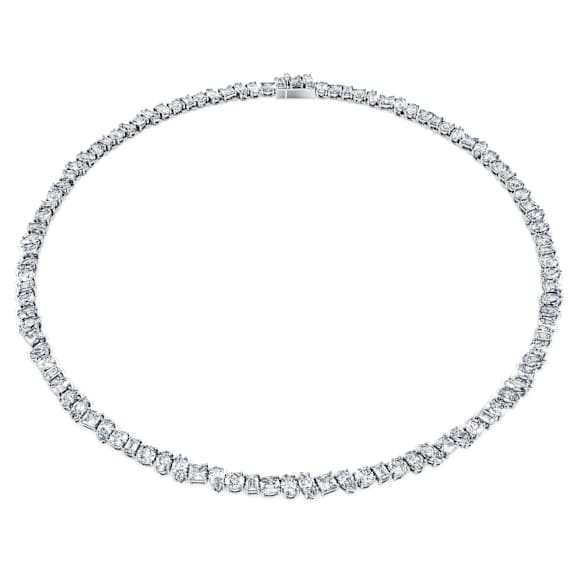 Náhrdelník Galaxy Tennis, Laboratorně pěstované diamanty 47,27 ct tw, Různé tvary, 18K bílé zlato - Swarovski, 5691881