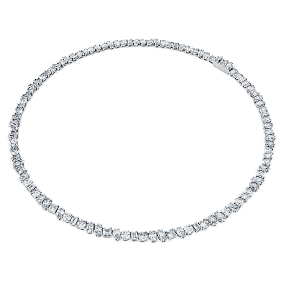 Náhrdelník Galaxy Tennis, Laboratorně pěstované diamanty 47,27 ct tw, Různé tvary, 18K bílé zlato - Swarovski, 5691881