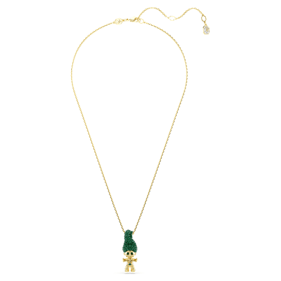 Good Luck Trolls pendant, Troll, Green, Gold-tone plated - Swarovski, 5691939