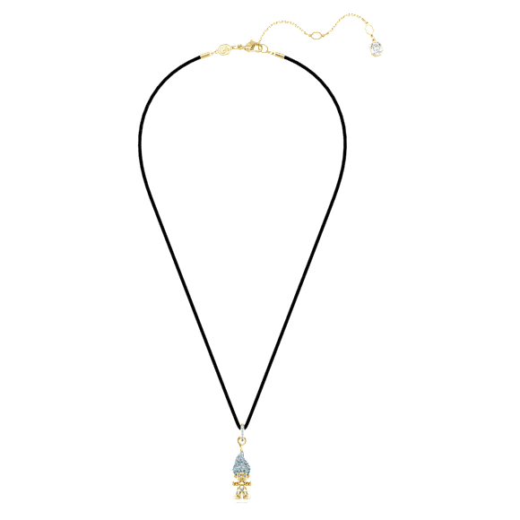 Good Luck Trolls pendant, Troll, Blue, Gold-tone plated - Swarovski, 5691942