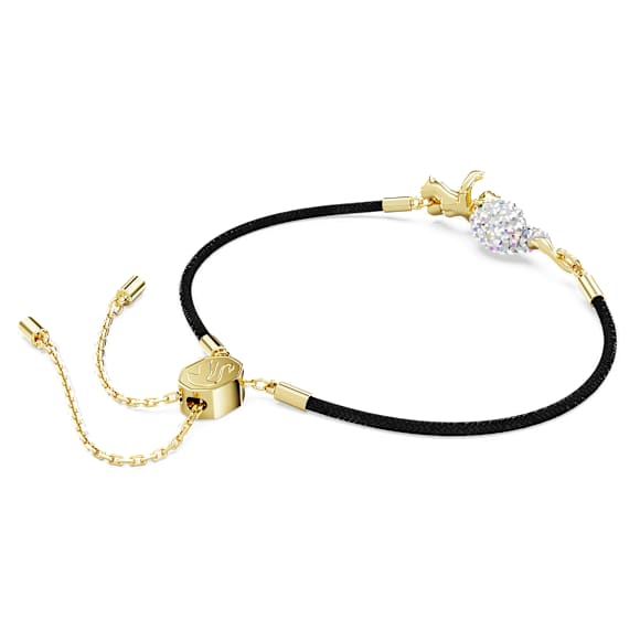 Good Luck Trolls bracelet, Troll, White, Gold-tone plated - Swarovski, 5691946