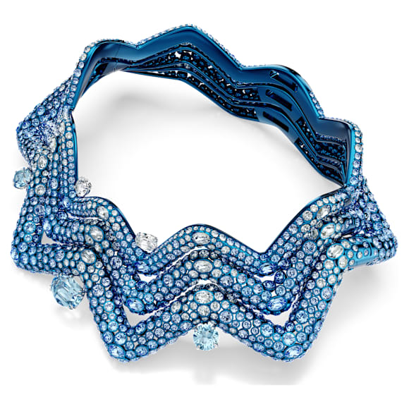 Sublima choker, Statement, Mixed cuts, Blue, Blue finish - Swarovski, 5692094