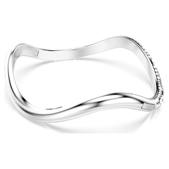 Sublima bangle, Round cut, White, Rhodium plated - Swarovski, 5692104