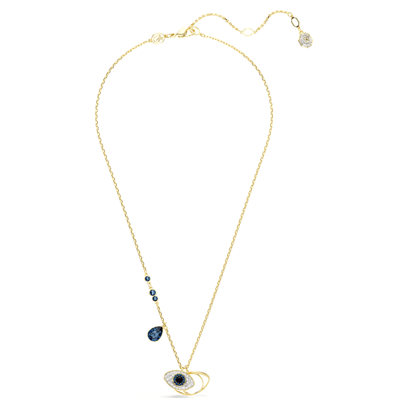 Symbolica pendant, Evil eye, Blue, 18K gold finish - Swarovski, 5692178