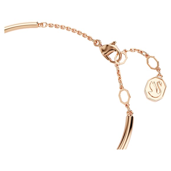 Dextera Armreif, Rundschliff, Weiß, 18K Roségoldbeschichtet - Swarovski, 5692259