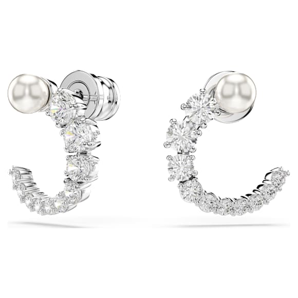 本日セール‼️Swarovski Ortyx ラウンド型クリスタルピアス SWAROVSKI ピアス 「公式」「スワロフスキー」Stilla ドロップ