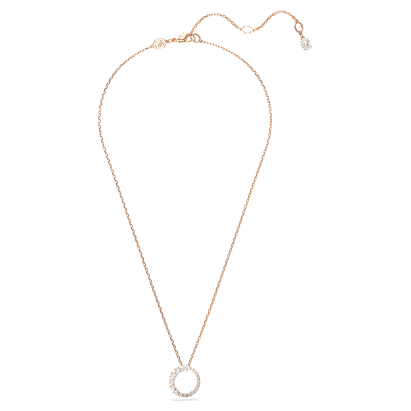 Pendente Matrix, Crystal Pearl, Taglio Round, Bianco, Finitura oro rosa 18K - Swarovski, 5692265