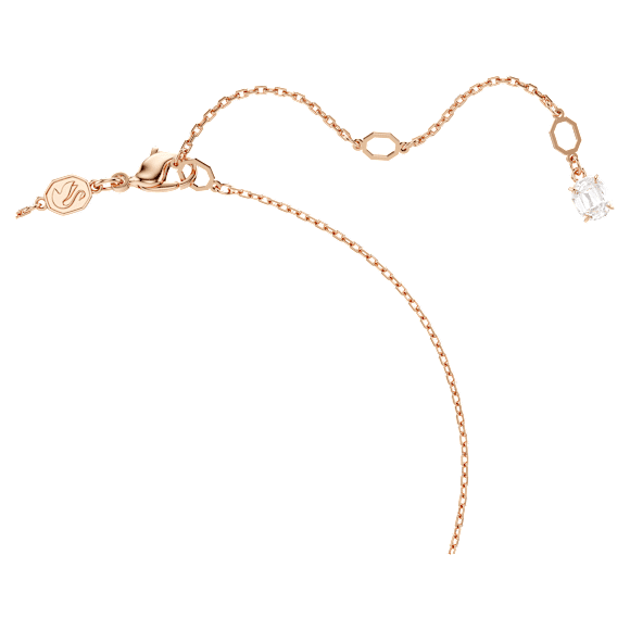 Μενταγιόν Matrix, Crystal pearl, Στρογγυλή κοπή, Λευκό, Φινίρισμα με ροζ χρυσό 18 καρατίων - Swarovski, 5692265