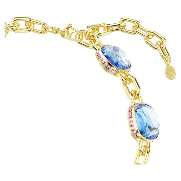 Chroma Tennisketting, Cushion-slijpvorm, Meerkleurig, ‎18k gouden afwerking - Swarovski, 5692482