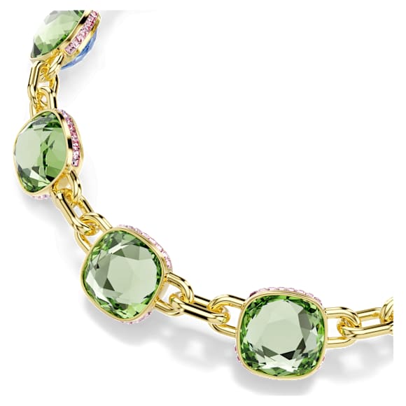 Chroma Tennisketting, Cushion-slijpvorm, Meerkleurig, ‎18k gouden afwerking - Swarovski, 5692482