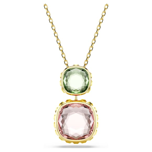 Chroma Kolye, Yastık kesim, Çok renkli, Altın rengi kaplama - Swarovski, 5692496