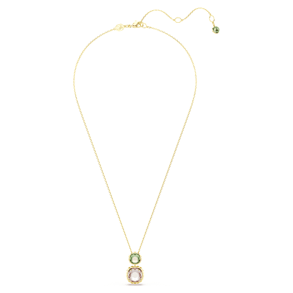 Chroma Kolye, Yastık kesim, Çok renkli, 18k altın rengi yüzey - Swarovski, 5692496