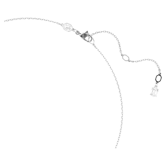 Náhrdelník Idyllia, Různé výbrusy, Sněhová Vločka, Bílá, Pokoveno rhodiem - Swarovski, 5692637