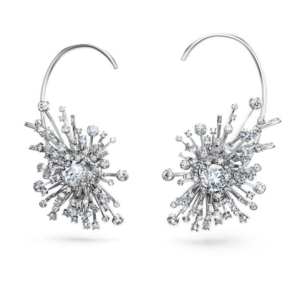 Galaxy Ohrringe, Im Labor gezüchtete Diamanten 14,67 ct tw, Verschiedene Formen, 18K Weißgold - Swarovski, 5692690