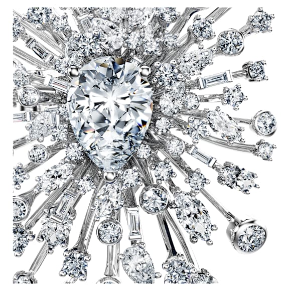 Galaxy Brosche, Im Labor gezüchtete Diamanten 15,71 ct tw, Verschiedene Formen, 18K Weißgold - Swarovski, 5692695
